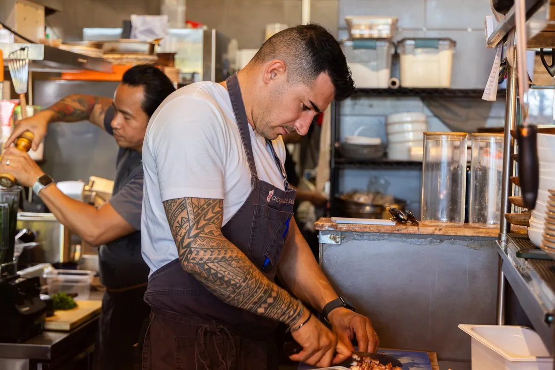 The kitchen pass during service